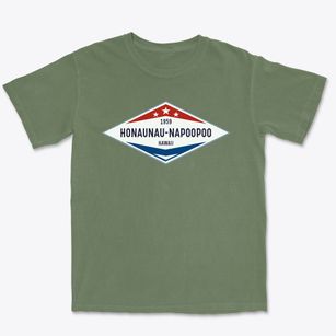 Honaunau-napoopoo Hawaii Diamond Star Premium Heavyweight T-shirt