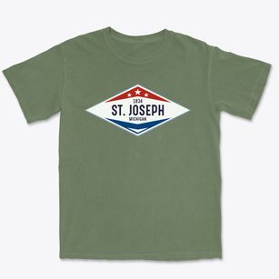 St. Joseph Michigan Diamond Star Premium Heavyweight T-shirt