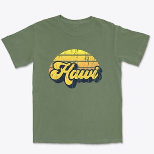 Hawi Hawaii Sublime Sunset Premium Heavyweight T-shirt