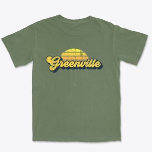 Greenville North Carolina Sublime Sunset Premium Heavyweight T-shirt