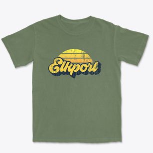 Elkport Iowa Sublime Sunset Premium Heavyweight T-shirt