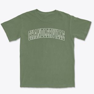 Chandlerville Illinois Trendy Block Premium Heavyweight T-shirt