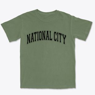 National City California Varsity Premium Heavyweight T-shirt