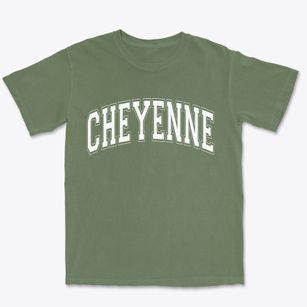 Cheyenne Wyoming Varsity Premium Heavyweight T-shirt