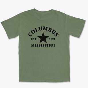 Columbus Mississippi Star Premium Heavyweight T-shirt