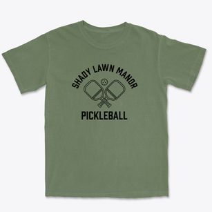 Shady Lawn Manor New Jersey Pickleball Premium Heavyweight T-shirt