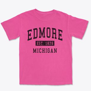 Edmore Michigan Classic Established Premium Heavyweight T-shirt