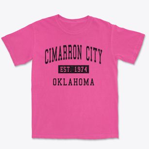 Cimarron City Oklahoma Classic Established Premium Heavyweight T-shirt