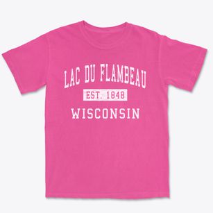 Lac Du Flambeau Wisconsin Classic Established Premium Heavyweight T-shirt