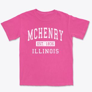 Mchenry Illinois Classic Established Premium Heavyweight T-shirt
