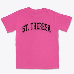 Saint Theresa Academy Varsity Arch Premium Heavyweight T-shirt