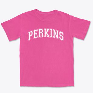 Perkins Elementary School Varsity Arch Premium Heavyweight T-shirt