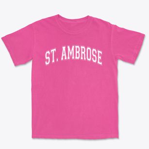 Saint Ambrose School Varsity Arch Premium Heavyweight T-shirt
