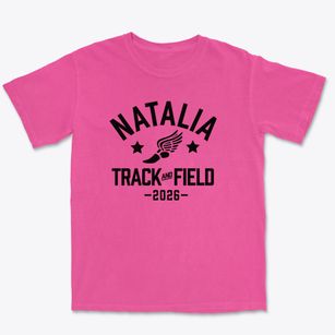 Natalia Junior High School Track and Field Premium Heavyweight T-shirt