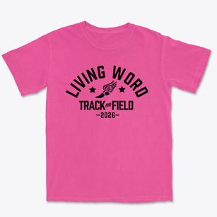 Living Word Lutheran School Track and Field Premium Heavyweight T-shirt