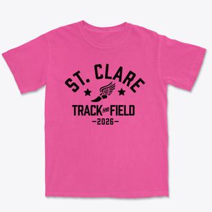 Saint Clare Elementary School Track and Field Premium Heavyweight T-shirt