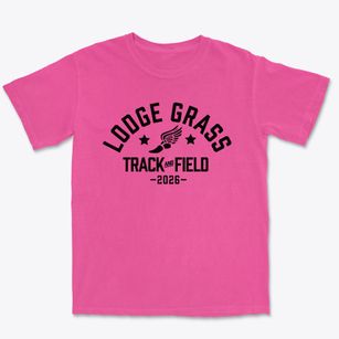 Lodge Grass Junior High School Track and Field Premium Heavyweight T-shirt