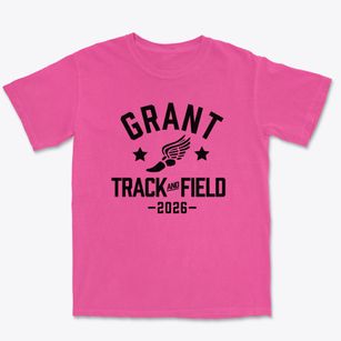 Grant Middle School Track and Field Premium Heavyweight T-shirt