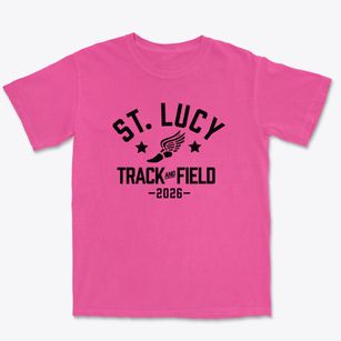 Saint Lucy Elementary School Track and Field Premium Heavyweight T-shirt