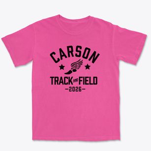 Jesse Carson High School Track and Field Premium Heavyweight T-shirt