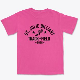 St Julie Billiart Parish Track and Field Premium Heavyweight T-shirt