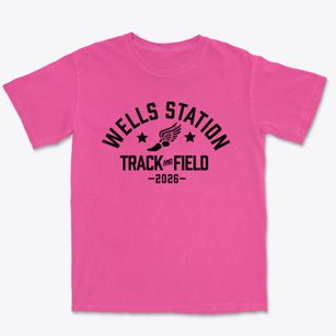 Wells Station Elementary School Track and Field Premium Heavyweight T-shirt