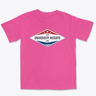 University Heights Iowa Diamond Star Premium Heavyweight T-shirt