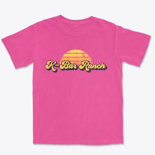 K-bar Ranch Texas Sublime Sunset Premium Heavyweight T-shirt