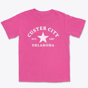 Custer City Oklahoma Star Premium Heavyweight T-shirt