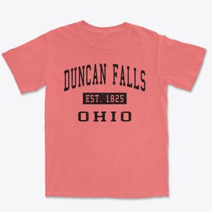 Duncan Falls Ohio Classic Established Premium Heavyweight T-shirt