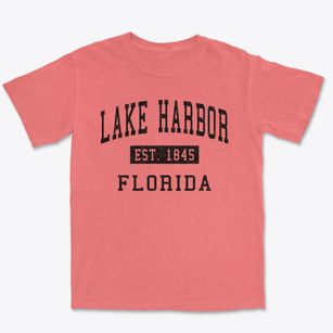 Lake Harbor Florida Classic Established Premium Heavyweight T-shirt