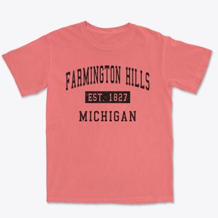 Farmington Hills Michigan Classic Established Premium Heavyweight T-shirt