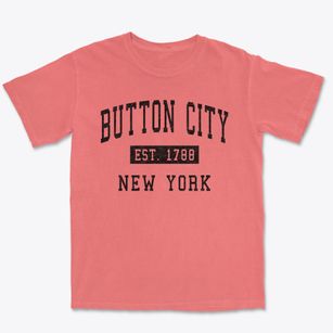 Button City New York Classic Established Premium Heavyweight T-shirt