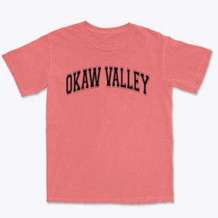 Okaw Valley High School Varsity Arch Premium Heavyweight T-shirt