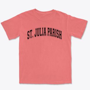 St Julia Parish Varsity Arch Premium Heavyweight T-shirt