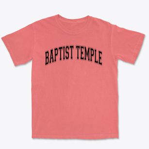 Baptist Temple School Varsity Arch Premium Heavyweight T-shirt