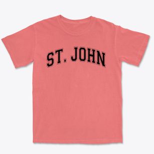 Saint John Lutheran School Varsity Arch Premium Heavyweight T-shirt
