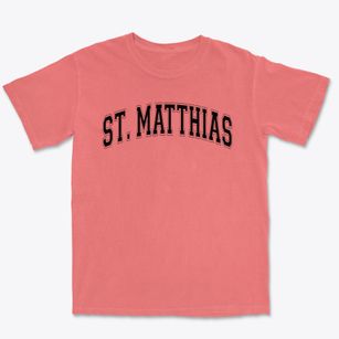 Saint Matthias School Varsity Arch Premium Heavyweight T-shirt