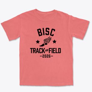 British International School Of Chicago Track and Field Premium Heavyweight T-shirt