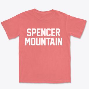 Spencer Mountain North Carolina Classic Block Premium Heavyweight T-shirt