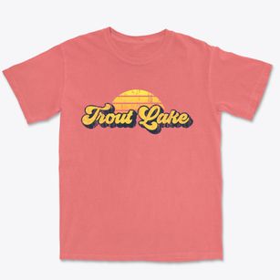 Trout Lake Washington Sublime Sunset Premium Heavyweight T-shirt