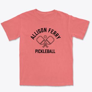 Allison Ferry North Carolina Pickleball Premium Heavyweight T-shirt