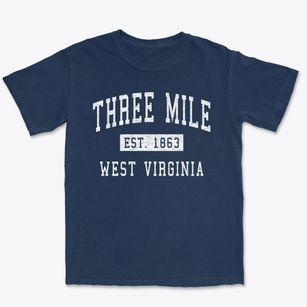 Three Mile West Virginia Classic Established Premium Heavyweight T-shirt