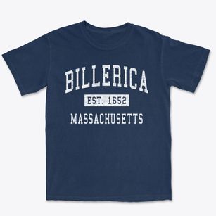 Billerica Massachusetts Classic Established Premium Heavyweight T-shirt