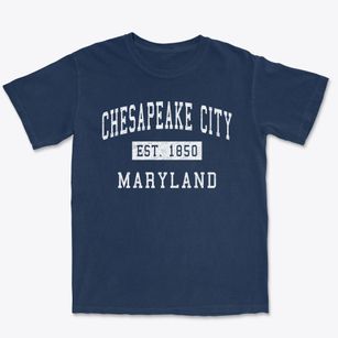 Chesapeake City Maryland Classic Established Premium Heavyweight T-shirt