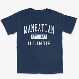 Manhattan Illinois Classic Established Premium Heavyweight T-shirt