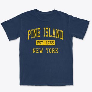 Pine Island New York Classic Established Premium Heavyweight T-shirt