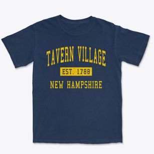 Tavern Village New Hampshire Classic Established Premium Heavyweight T-shirt