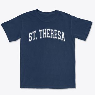 Saint Theresa School Varsity Arch Premium Heavyweight T-shirt