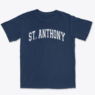 Saint Anthony School Varsity Arch Premium Heavyweight T-shirt